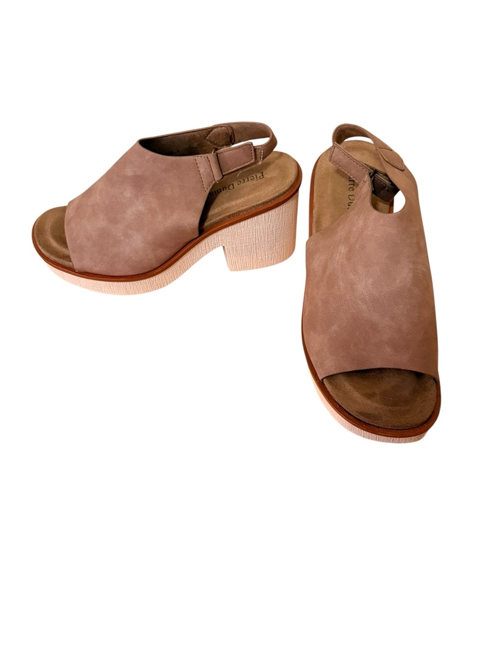 Women’s Size 7 1/2 Pierre Dumas Taupe Open-Toe Slingback Sandals